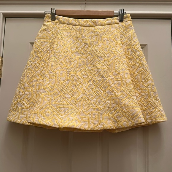 PATRIZIA PEPE Yellow Mini Pleated Skirt Sz42 - Picture 1 of 8